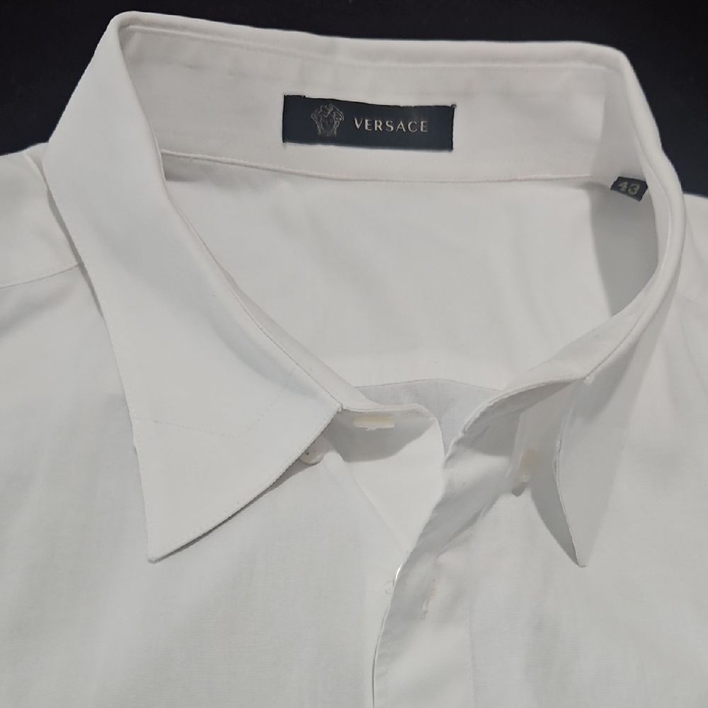 Versace Solid White Shirt